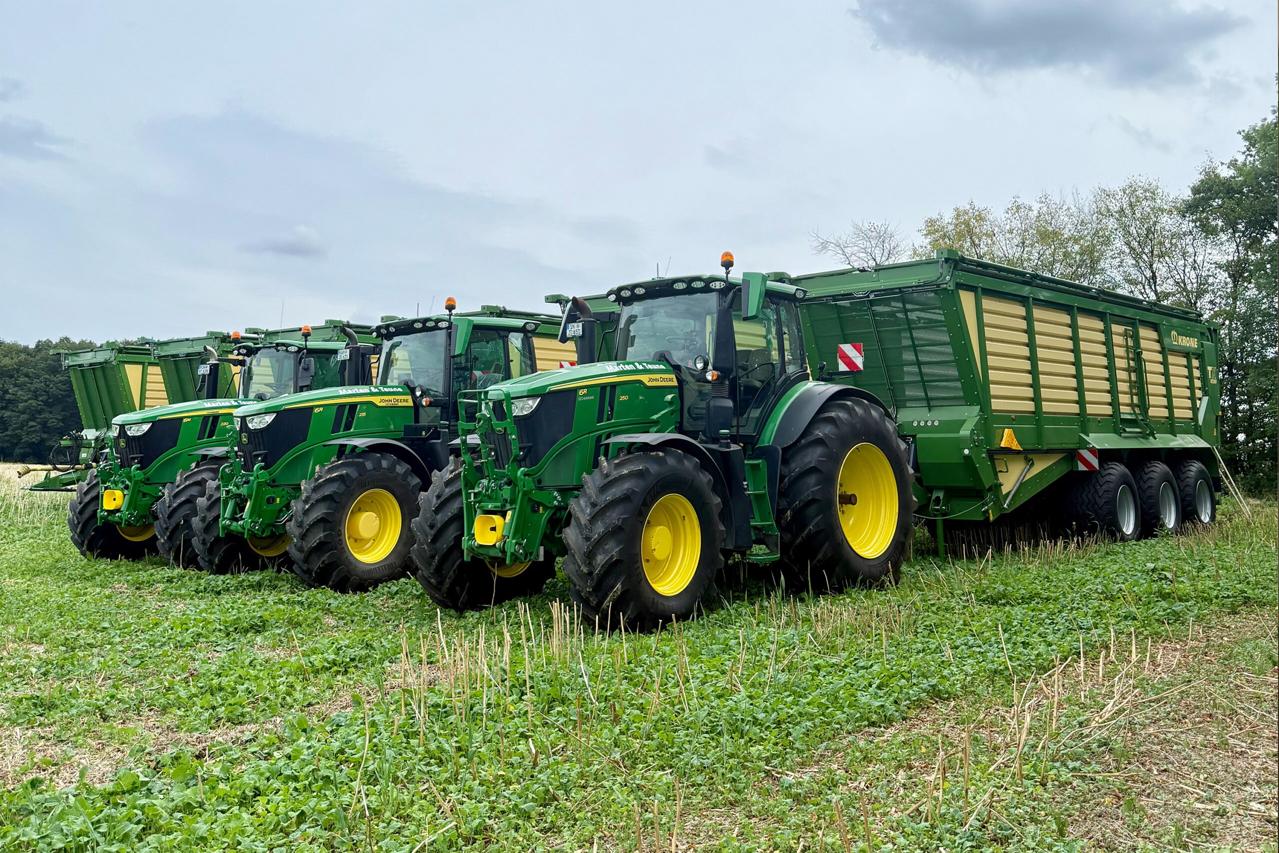 Marten und Teune, Krone TX 560, John Deere